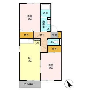 クレセントプラザ A【1階】の間取り