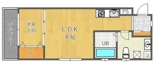 ジ アメニティ千里山【4階】の間取り