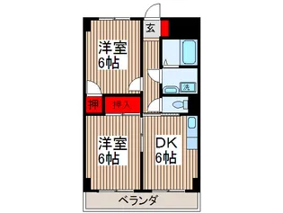 クローネ川口【5階】の間取り