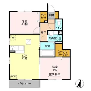 プランタンII【1階】の間取り
