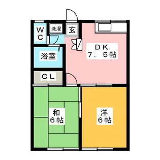 エステートピア松原【1階】の間取り
