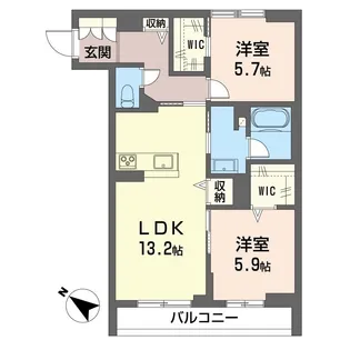 SHM ミア・カーサ スール【1階】の間取り