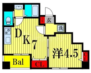 Bloom南千住【2階】の間取り