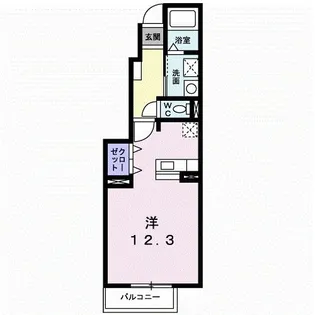 シャン デルブB【1階】の間取り