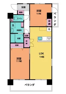 EsanTerrace為又【9階】の間取り