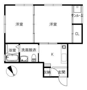 ワン・セブンティ大野【2階】の間取り