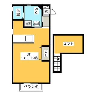 ラ・パルテール奉還町【2階】の間取り