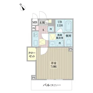 F.オークル【3階】の間取り