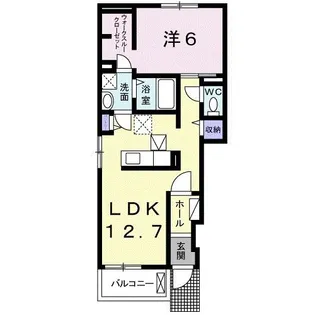 エヴァーグリーンII【1階】の間取り