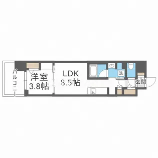 アーバネックス心斎橋EAST【3階】の間取り