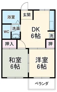サンハイツ見付【2階】の間取り
