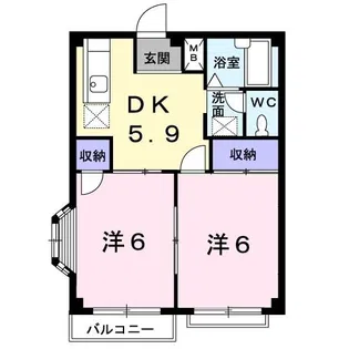 エルディムケイI【1階】の間取り