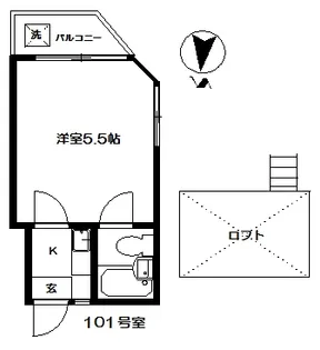 ハイツ ローレル【1階】の間取り