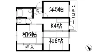 川西松ケ丘1号棟【4階】の間取り