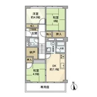 サンライズマンション岸和田上野町【7階】の間取り