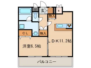 コンフォ-ル黒門【1階】の間取り