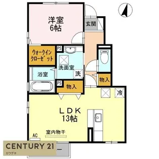 アムール常盤【1階】の間取り