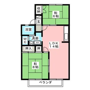 ハートホームいまいせ【2階】の間取り