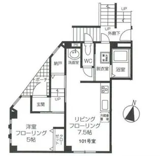 アドバンス泉町【1階】の間取り