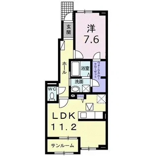 カサブランカ B【1階】の間取り