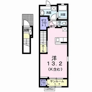 グランデール B【2階】の間取り