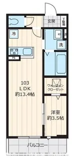 グリシーヌ【1階】の間取り