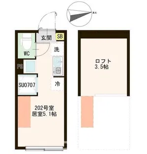 ブランシェ下高井戸【2階】の間取り