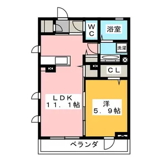 ヴィグノーブル上石神井【2階】の間取り