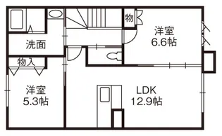 モンターニュ【2階】の間取り