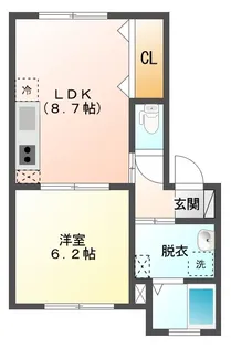 プラセル石江【2階】の間取り