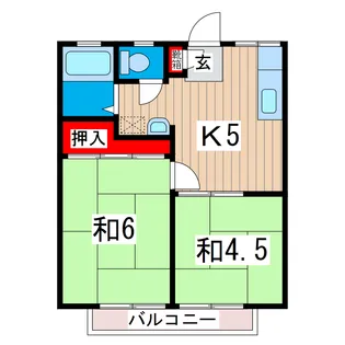 南ハイツ【2階】の間取り