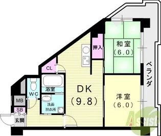 ルミナス山の街【3階】の間取り