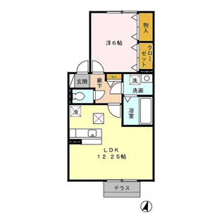 ホワイティ【1階】の間取り