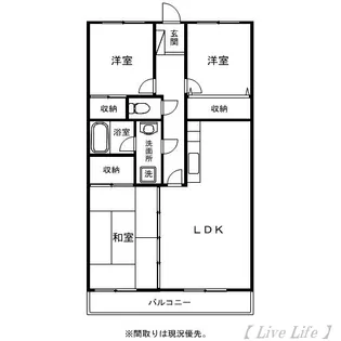 レジデンス17番館【3階】の間取り