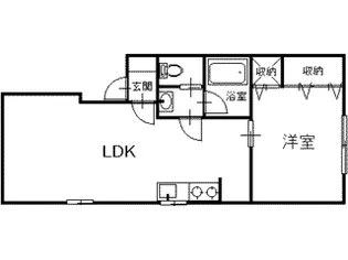 パレスアップルA【1階】の間取り