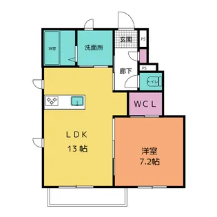 R136 A棟【1階】の間取り