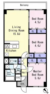 グランドメゾン池袋【4階】の間取り