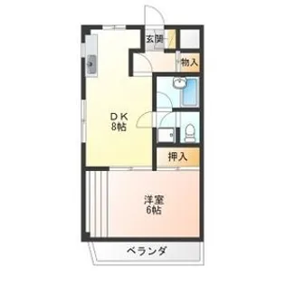 レジデンス滝の原I【3階】の間取り