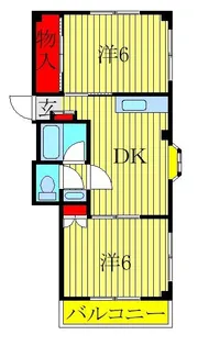 ビレッジハウス 13【2階】の間取り