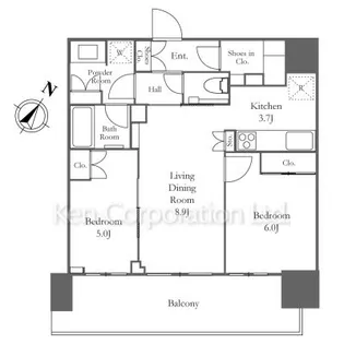 HARUMI FLAG PORT VILLAGE【7階】の間取り