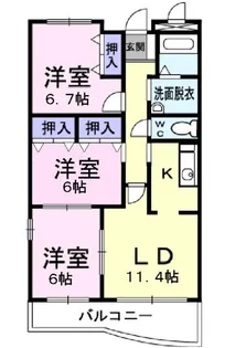 3LDKの間取り画像