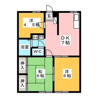 エステートピア土屋A【2階】の間取り