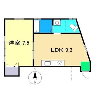 カーサブライト山手【2階】の間取り