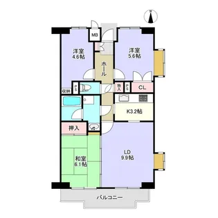 グレイス開成【7階】の間取り