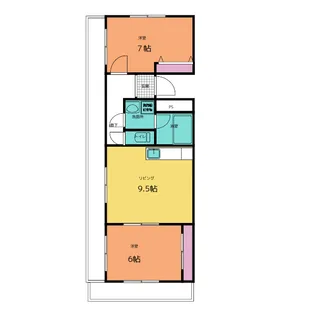 2LDKの間取り画像