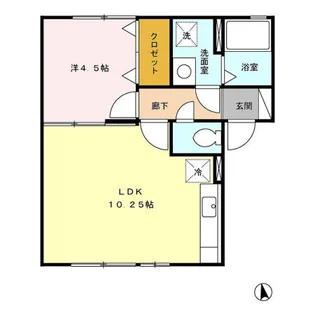 熊本県八代市田中西町【アパート】の間取り