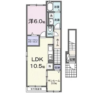 大阪府松原市小川4【アパート】の間取り