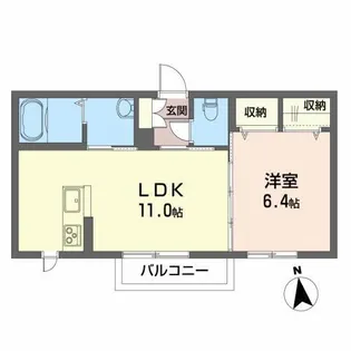 ヴェルデリオ【1階】の間取り