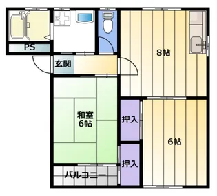 メゾンブライトA【2階】の間取り