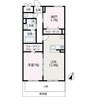 Ciel bleu【1階】の間取り